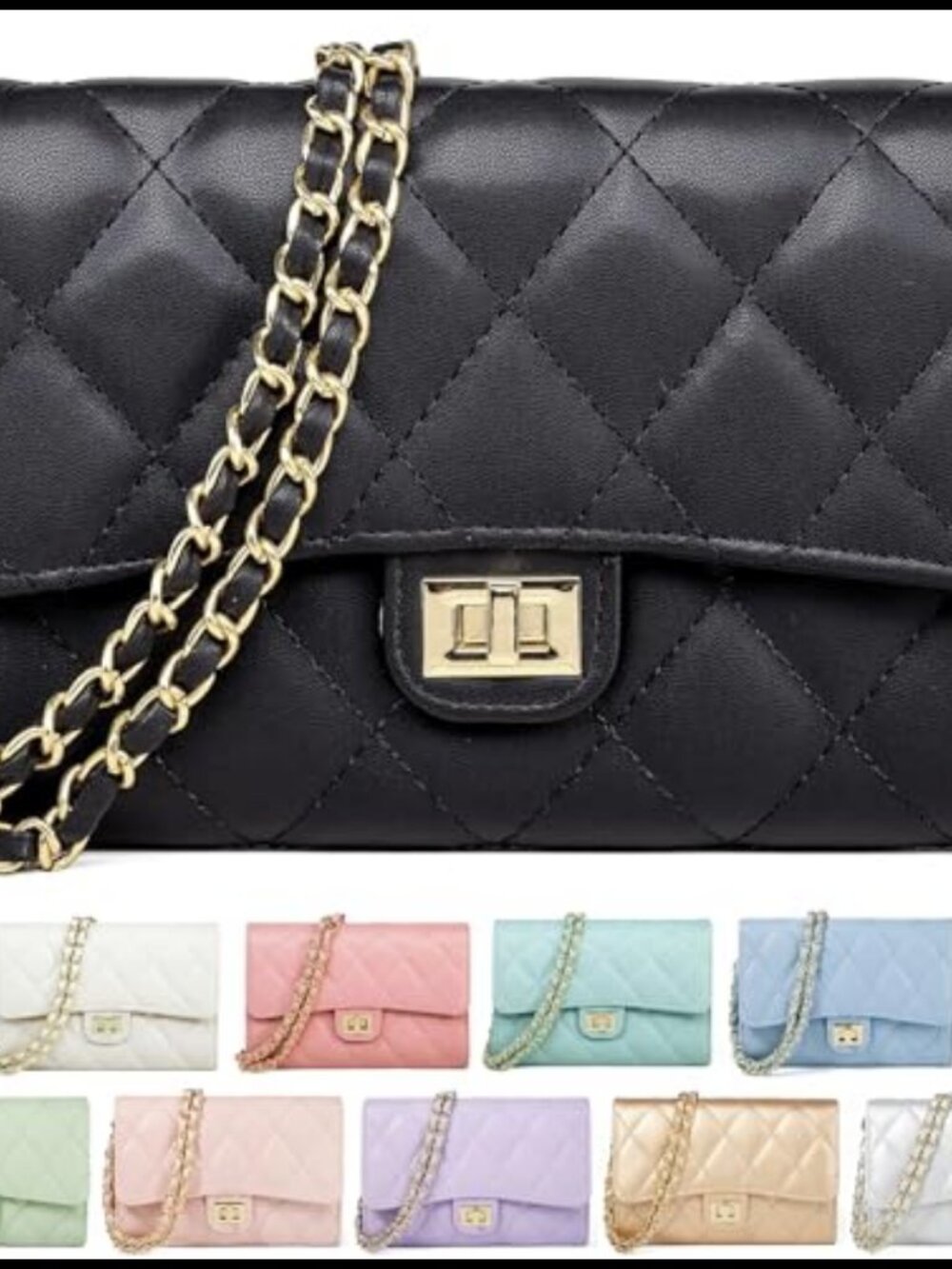 Small PU Leather Crossbody Bag Sling Shoulder Purse Phone Bag Adjustable Strap